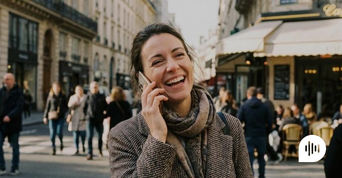 Woman is happy because her business is handled by AI agents